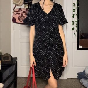 Polka dot button down dress